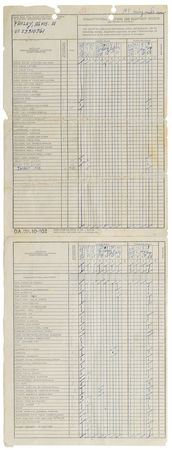 Lot #499 Elvis Presley: Army training equipment list for 