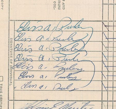 Lot #499 Elvis Presley: Army training equipment list for 