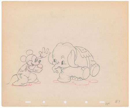 Lot #797 Mickey Mouse and Bobo the Elephant production drawing from Mickey's Elephant Production Drawing - Image 2