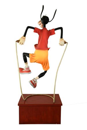 Lot #781 Epcot Wonders of Life Goofy Statue (Jump Rope) and Concept Drawing Statue - Image 5