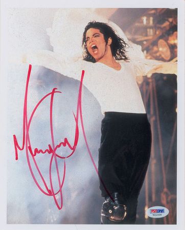 Lot #594 Michael Jackson Signed Photograph - Image 1
