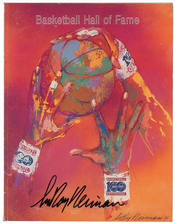 Lot #690 Basketball Hall of Famers Program - Image 1