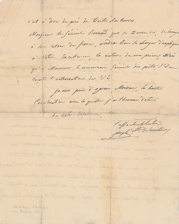Lot #175 Joseph Bonaparte: To Andrew Jackson on Rebecca Gratz - Image 2