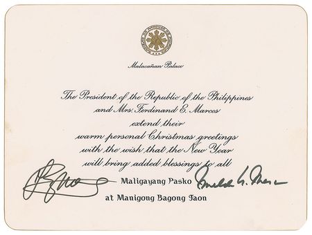 Lot #232 Ferdinand and Imelda Marcos - Image 1