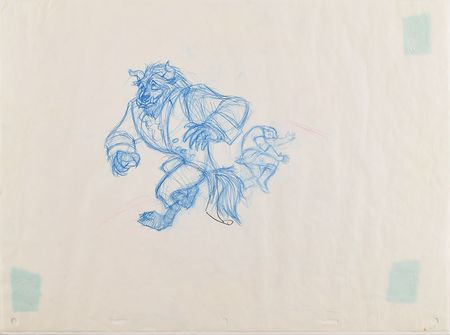 Lot #930 The Beast and Gaston pre-production artwork from Beauty and the Beast Pre-Production Artwork - Image 1