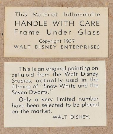 Lot #812 Dopey production cel from Snow White and the Seven Dwarfs Production Cel - Image 3