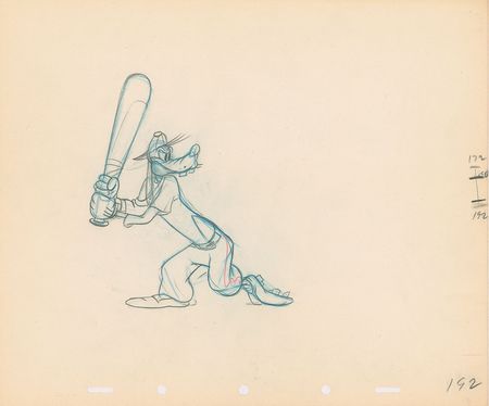 Lot #863 Goofy production drawing from How to Play Baseball Production Drawing - Image 2