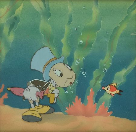 Lot #849 Jiminy Cricket production cels  from Pinocchio Production Cels - Image 1