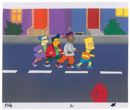 Lot #753 Bart Simpson production cel from the Do the Bartman music video Production Cel - Image 1