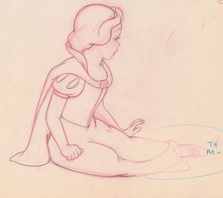 Lot #815 Snow White production drawing from Snow White and the Seven Dwarfs Production Drawing - Image 2