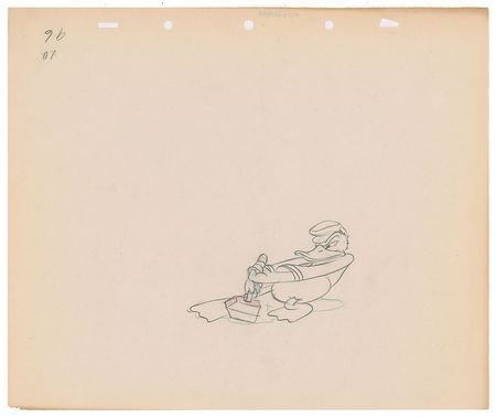 Lot #796 Donald Duck production drawing from Donald and Pluto Production Drawing - Image 1