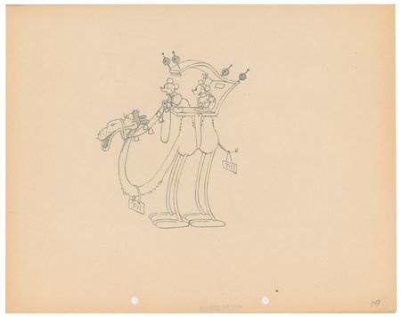 Lot #785 Mickey and Minnie Mouse production drawing from Mickey in Arabia Production Drawing - Image 1