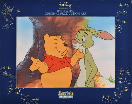Lot #921 Winnie the Pooh and Rabbit production cel and production background from The New Adventures of Winnie the Pooh Production Cel Set-Up - Image 3