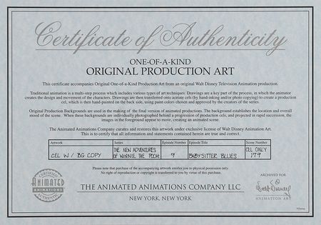 Lot #921 Winnie the Pooh and Rabbit production cel and production background from The New Adventures of Winnie the Pooh Production Cel Set-Up - Image 4