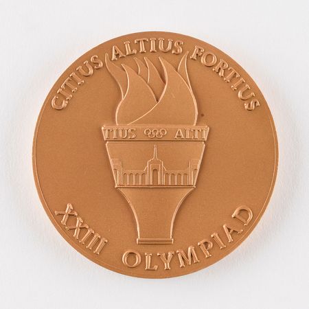 Lot #3088  Los Angeles 1984 Summer Olympics Participation Medal with Case - Image 1