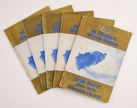 Lot #3029  Lake Placid 1932 Winter Olympics Poster and Group of (5) Programs - Image 2