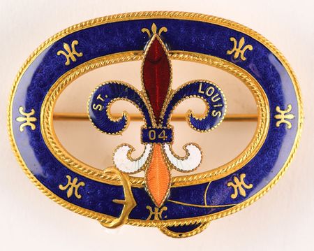 Lot #3011  St. Louis 1904 Exposition and Summer Olympics Brooch - Image 1
