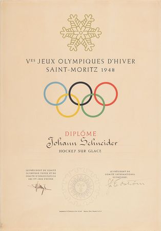 Lot #3042  St. Moritz 1948 Winter Olympics