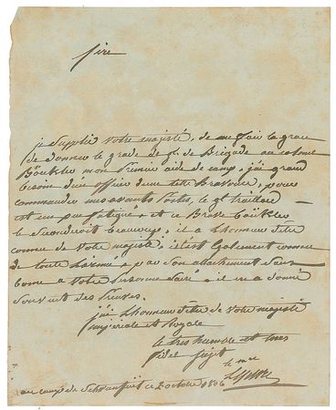 Lot #393 Francois Lefebvre Handwritten Letter Signed - Image 1