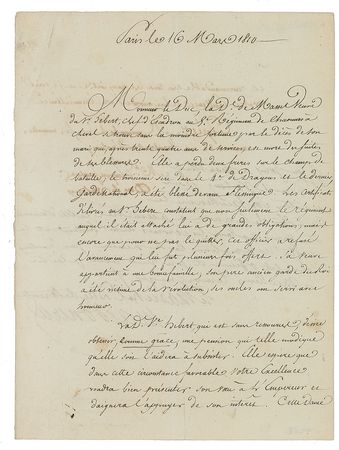 Lot #396 Jacques Etienne Joseph Macdonald Handwritten Letter Signed - Image 2
