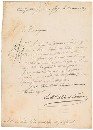 Lot #402 Edouard Mortier Signed Letter - Image 1