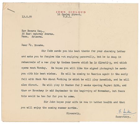 Lot #784 John Gielgud - Image 2