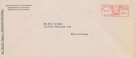 Lot #294 Emilio Segre Signature - Image 2