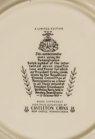 Lot #122 Dwight D. Eisenhower Commemorative Birthday Plates China - Image 3