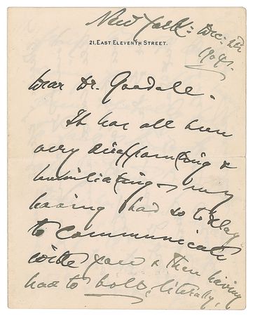 Lot #603 Henry James: James plans a trip to Boston 