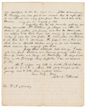 Lot #11 Millard Fillmore: Fillmore faces an uphill battle before the 1844 Whig National Convention - Image 2