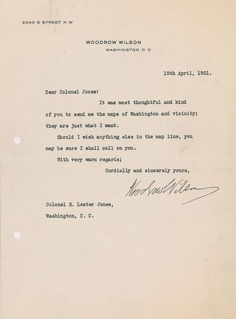 Lot #187 Woodrow Wilson Typed Letters Signed - Image 2