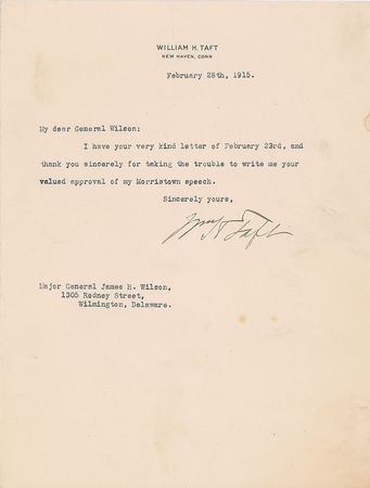Lot #177 William H. Taft Typed Letters Signed - Image 1