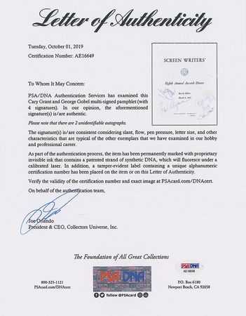 Lot #786 Cary Grant Program - Image 2