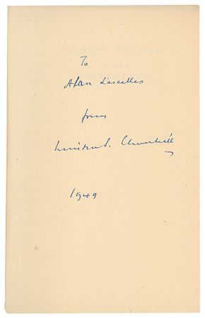 Lot #233 Winston Churchill: Churchill's six-volume account of World War II, inscribed to the Private Secretary to the Sovereign - Image 2