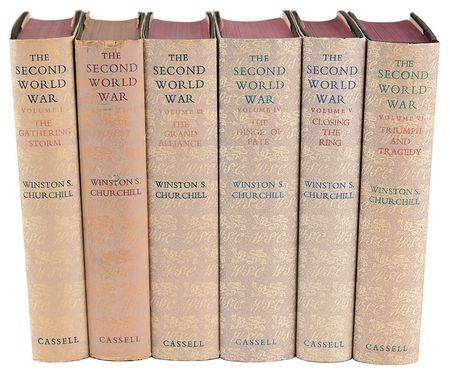 Lot #233 Winston Churchill: Churchill's six-volume account of World War II, inscribed to the Private Secretary to the Sovereign - Image 3