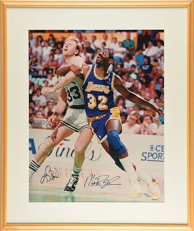 Lot #848 Larry Bird and Magic Johnson Signed Photograph - Image 2