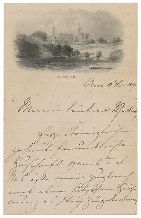 Lot #246 Queen Victoria Handwritten Letter Signed - Image 1
