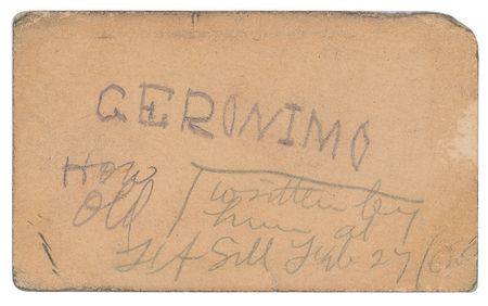 Lot #249 Geronimo Signature - Image 1