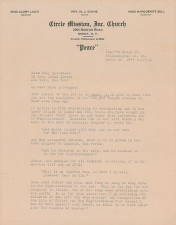 Lot #279  Father Divine - Image 1