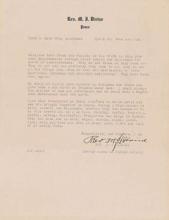 Lot #279  Father Divine - Image 2