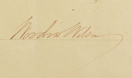 Lot #188 Woodrow Wilson Signed Document - Image 2