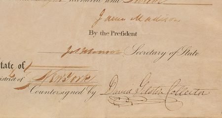 Lot #7 James Madison and James Monroe Signed Document - Image 3