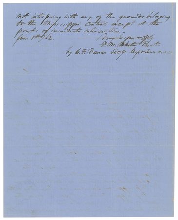 Lot #401 Mississippi and Tennessee Railroad Handwritten Letter Signed - Image 2