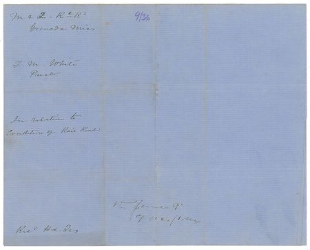 Lot #401 Mississippi and Tennessee Railroad Handwritten Letter Signed - Image 3