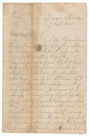 Lot #358 Robert E. Lee: Newly promoted to field command in the West, Lee contributes to Cullum's Register - Image 1