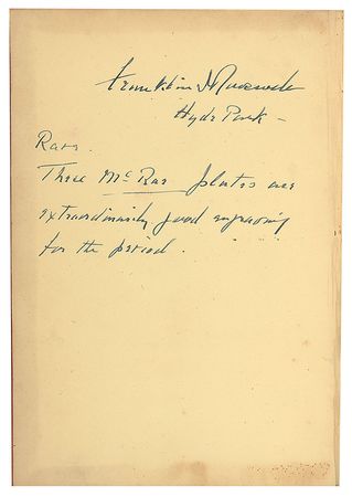Lot #52 Franklin D. Roosevelt: 