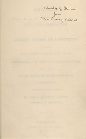 Lot #9 John Quincy Adams Book - Image 2