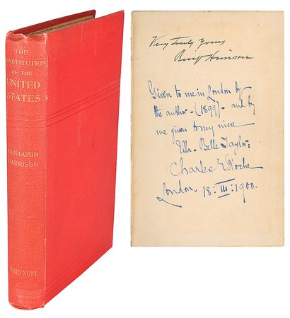 Lot #136 Benjamin Harrison Book - Image 1