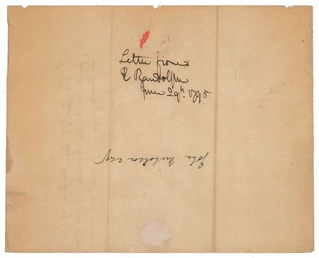 Lot #330 Edmund Randolph Handwritten Letter Signed - Image 2
