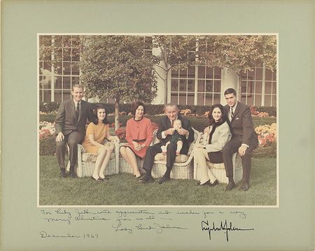 Lot #146 Lyndon and Lady Bird Johnson Signed Photograph - Image 1